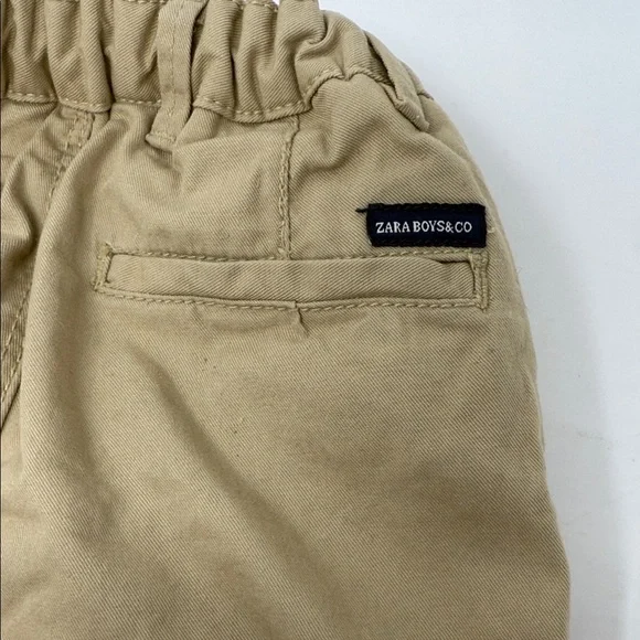 Zara Boys Kids Tan Pants zipper and pockets size 3/4 adjustable waist - Picture 5 of 11